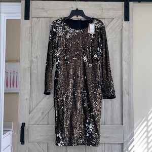 🔥🖤🧡 NWT Tahari Sequin Dress